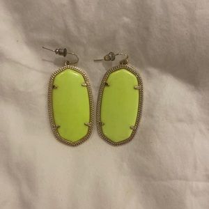 Large green Kendra Scott drop earrings
